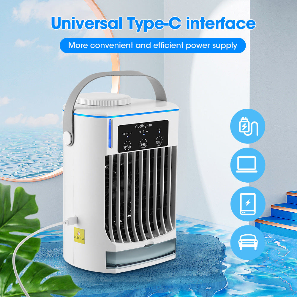 CF-008 Summer Home Mini Air Conditioning Water Cooling Fan Desktop USB Mist Diffuser Air Cooler