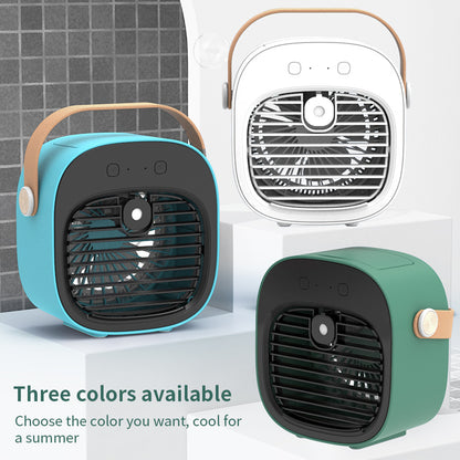 F12 Water-cooled Fan Low Noise Nano Spray Refrigeration Fan Mini Desktop Air Cooler