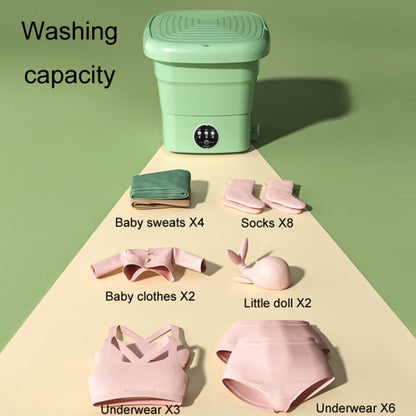 4.5L Mini Collapsible TPE+PP Washing Machine Smart Timing Underwear Cleaning Machine, EU Plug