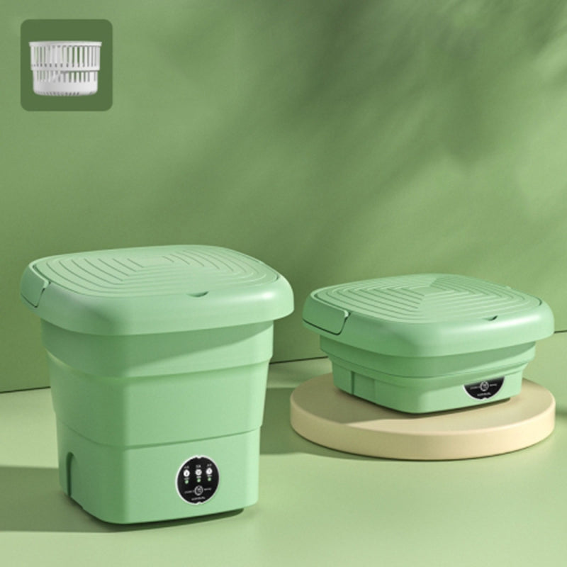 4.5L Mini Collapsible TPE+PP Washing Machine Smart Timing Underwear Cleaning Machine, EU Plug