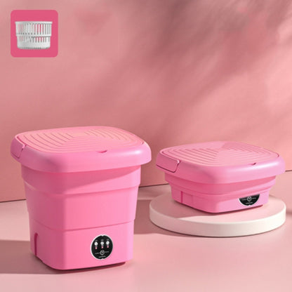 4.5L Mini Collapsible TPE+PP Washing Machine Smart Timing Underwear Cleaning Machine, EU Plug