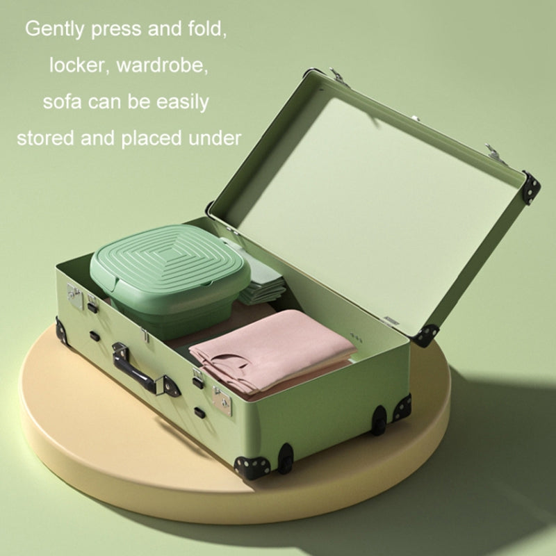 4.5L Mini Collapsible TPE+PP Washing Machine Smart Timing Underwear Cleaning Machine, EU Plug