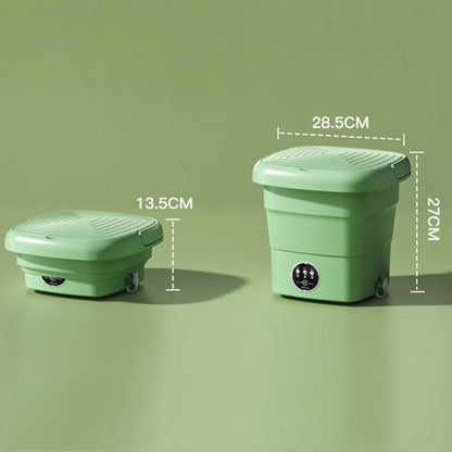 4.5L Mini Collapsible TPE+PP Washing Machine Smart Timing Underwear Cleaning Machine, EU Plug