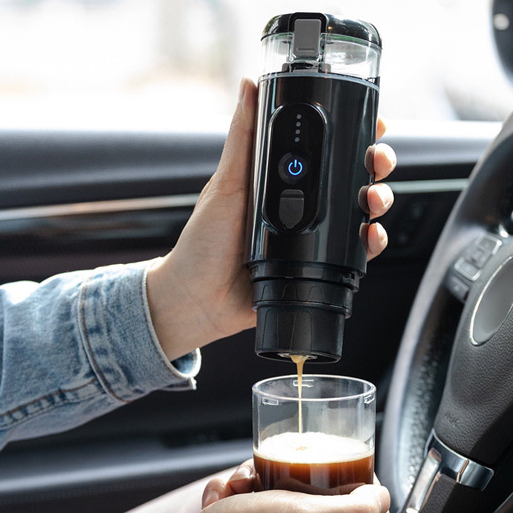 CF-1801BGC+ 90ml Wireless Heating Espresso Machine Car Electric Coffee Maker for Traveling Camping (BPA Free, No FDA Certificate)
