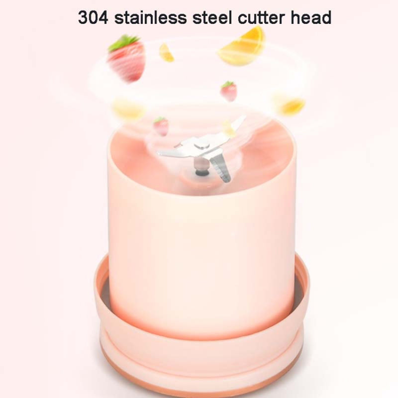 LGZ-1 500ml 50W 4 Blades Electric Portable Juicer PP+304 Stainless Steel Juice Maker (BPA-free, No FDA Certificate)