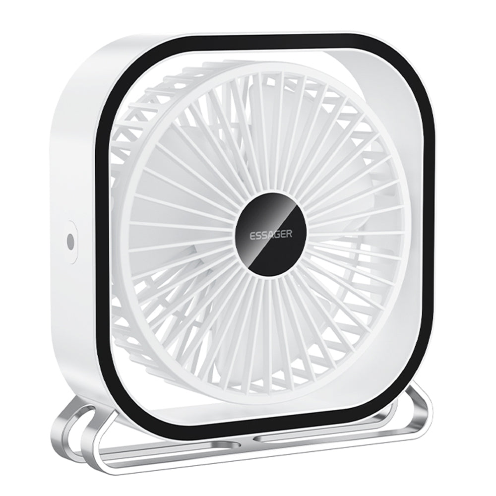 ESSAGER Home Office Desktop Cooling Fan USB Electric Air Circulator Strong Wind Rotatable Design Cooler