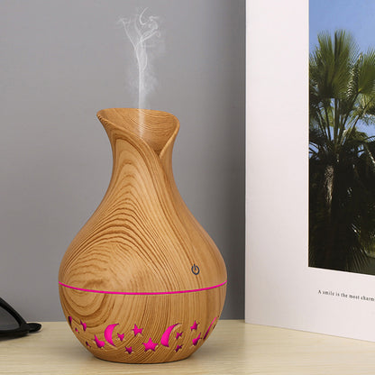 200ml Vase Shape Air Humidifier Moon Star Hollow Mist Maker Silent Fog Sprayer with Colorful Light (with CE)