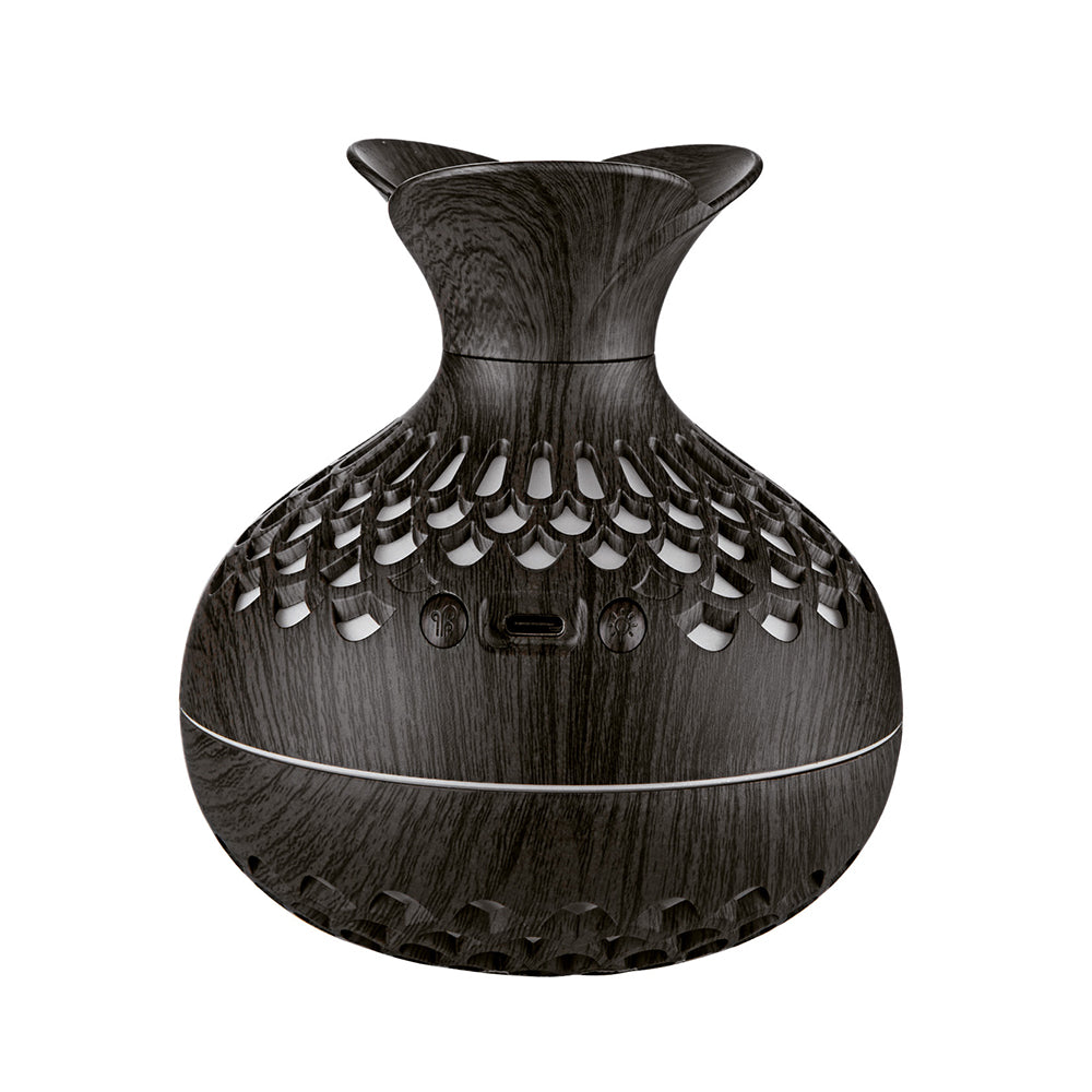Wood-Grain Humidifier Colorful Cool Essential Oil Diffuser 300ml Ultrasonic Aroma Air Vaporizer (CE Certificated)