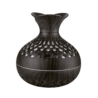 Wood-Grain Humidifier Colorful Cool Essential Oil Diffuser 300ml Ultrasonic Aroma Air Vaporizer (CE Certificated)