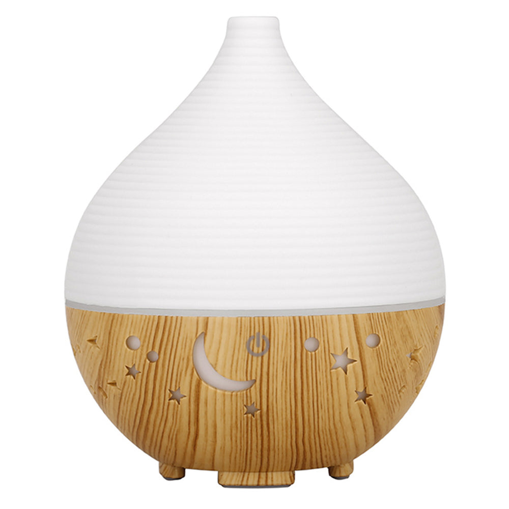 160ml Wood Grain Colorful Light Humidifier Hollow Essential Oil Aroma Diffuser (No CE Certificate)
