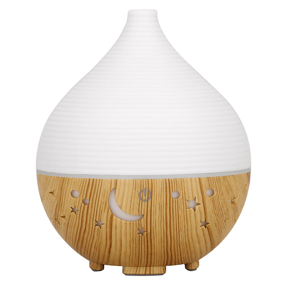 160ml Wood Grain Colorful Light Humidifier Hollow Essential Oil Aroma Diffuser (No CE Certificate)