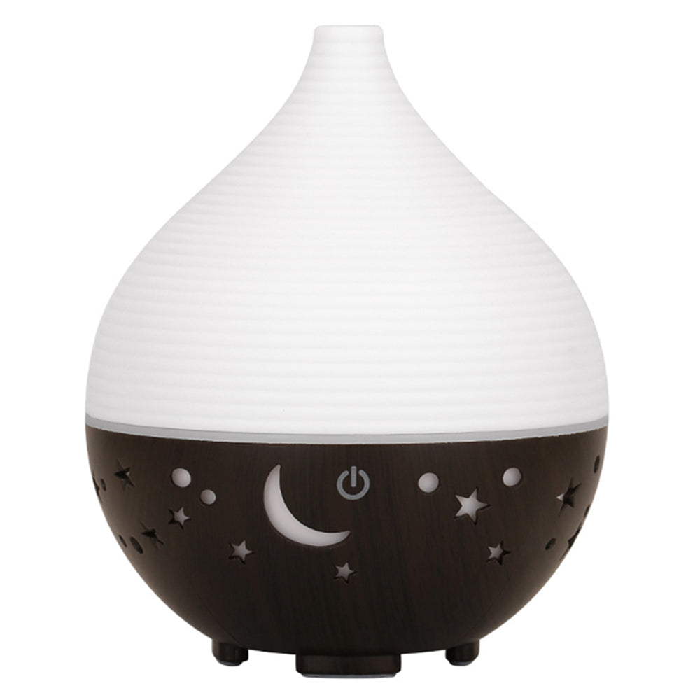 160ml Wood Grain Colorful Light Humidifier Hollow Essential Oil Aroma Diffuser (No CE Certificate)