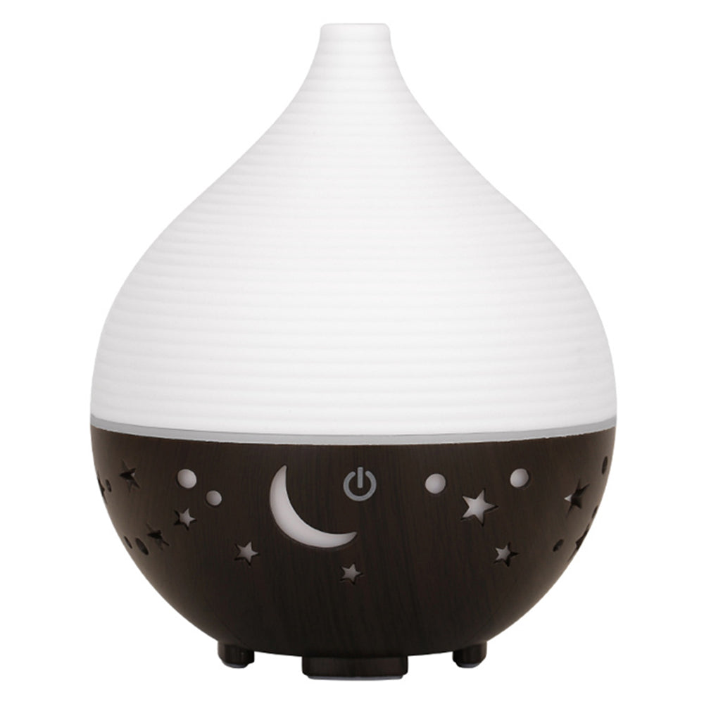160ml Wood Grain Colorful Light Humidifier Hollow Essential Oil Aroma Diffuser (No CE Certificate)