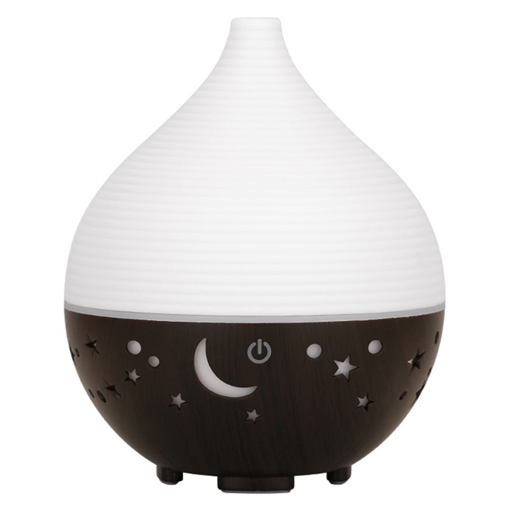 160ml Wood Grain Colorful Light Humidifier Hollow Essential Oil Aroma Diffuser (No CE Certificate)