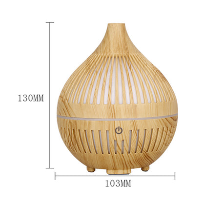 160ml Hollow Stripes Humidifier Wood Grain Colorful LED Light Mist Sprayer (No CE Certificate)