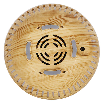160ml Hollow Stripes Humidifier Wood Grain Colorful LED Light Mist Sprayer (No CE Certificate)