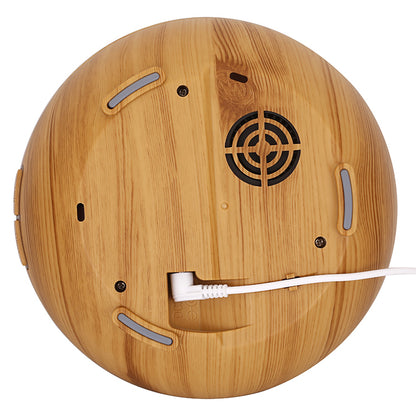 500ml Hollow Humidifier Wood Grain Colorful Light Essential Oil Diffuser with Remote Control (No CE Certificate)