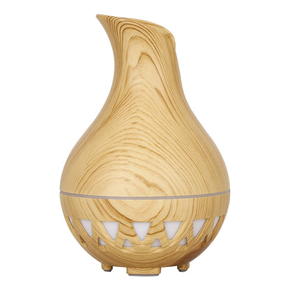 160ml Vase Shape Humidifier Colorful Light Wood Grain Hollow Essential Oil Diffuser (No CE Certificate)