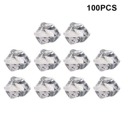 100Pcs Fake Gem Diamond Plastic Stone for Vase Filler Fish Tank DIY Art Craft, Size M