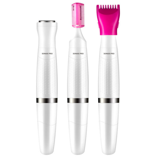 SONAX PRO SN-8855 3-in-1 Women Shaver Electric Hair Removal Beauty Device (without Battery)