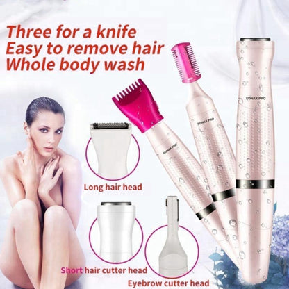 SONAX PRO SN-8855 3-in-1 Women Shaver Electric Hair Removal Beauty Device (without Battery)