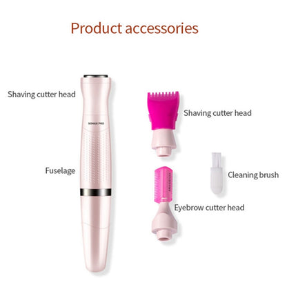 SONAX PRO SN-8855 3-in-1 Women Shaver Electric Hair Removal Beauty Device (without Battery)