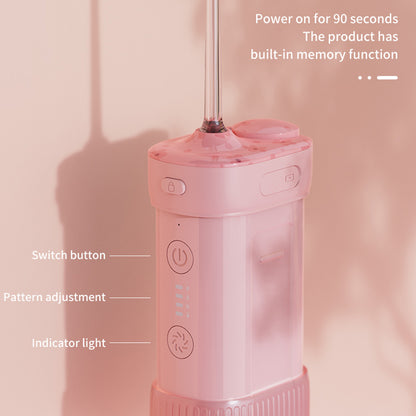 XY06 Electronic Oral Irrigator 180ml Water Tank Tooth Dental Scaler Portable Tooth Cleaner with 4 Nozzles