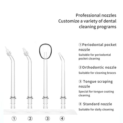 XY06 Electronic Oral Irrigator 180ml Water Tank Tooth Dental Scaler Portable Tooth Cleaner with 4 Nozzles