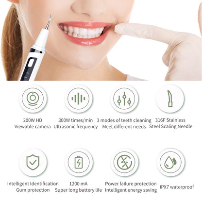 DYM-030 Ultrasonic Smart Visual Teeth Cleaner IPX7 Waterproof Oral Irrigator Teeth Care Electronic Dental Scaler
