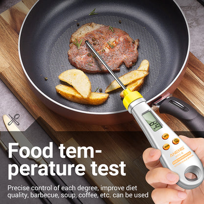 ANENG 2-in-1 ABS+Stainless Steel Digital Display Electronic Kitchen Thermometer Food Weight Measuring Spoon