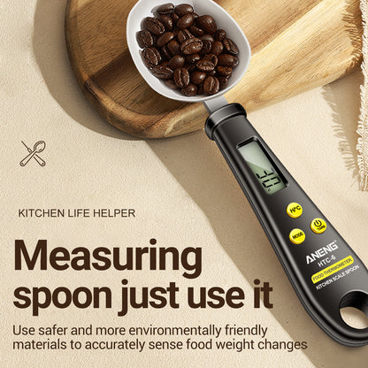 ANENG 2-in-1 ABS+Stainless Steel Digital Display Electronic Kitchen Thermometer Food Weight Measuring Spoon