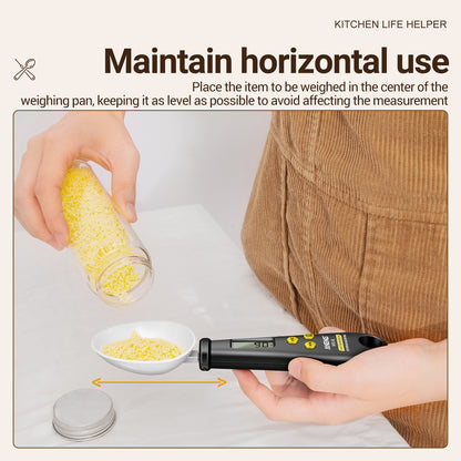 ANENG 2-in-1 ABS+Stainless Steel Digital Display Electronic Kitchen Thermometer Food Weight Measuring Spoon