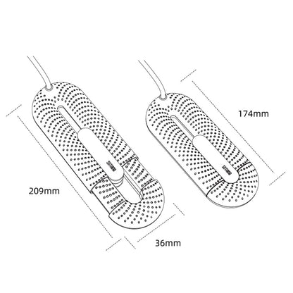 SOTHING Portable Boot Shoe Dryer Retractable Footwear Dryer Device for Rainy Seasons Winter Travel, CN Plug