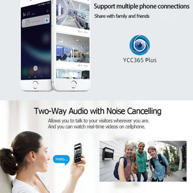 SY-38 4.3 Inch Smart WiFi Door Peephole Viewer 1080P Digital Peephole Doorbell Camera with Two-Way Audio, PIR Human Detection