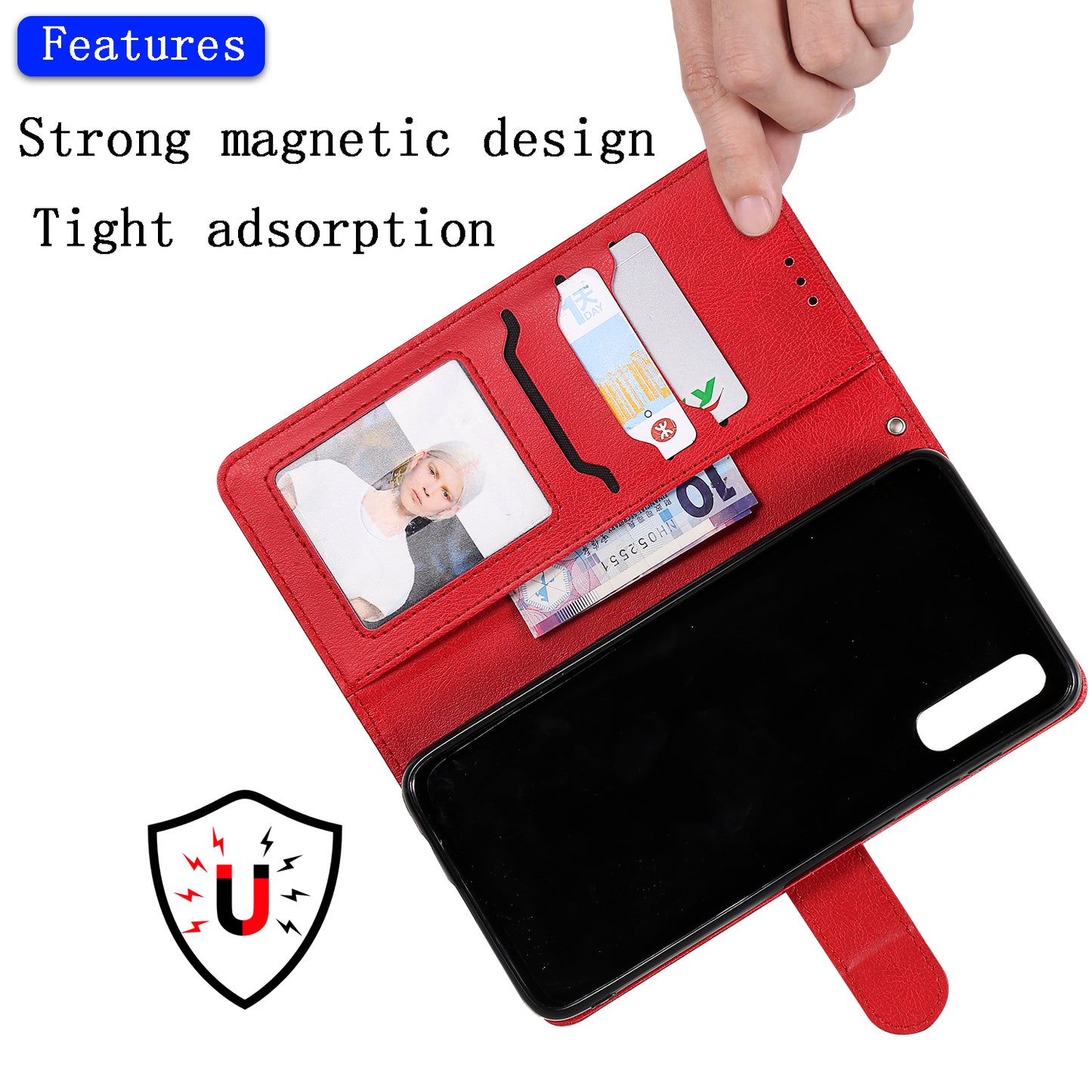 For Samsung Galaxy A50  /  A50s  /  A30s KT Leather Series-3 Detachable 2-in-1 Phone Case PU Leather Stand Wallet Cover with Strap
