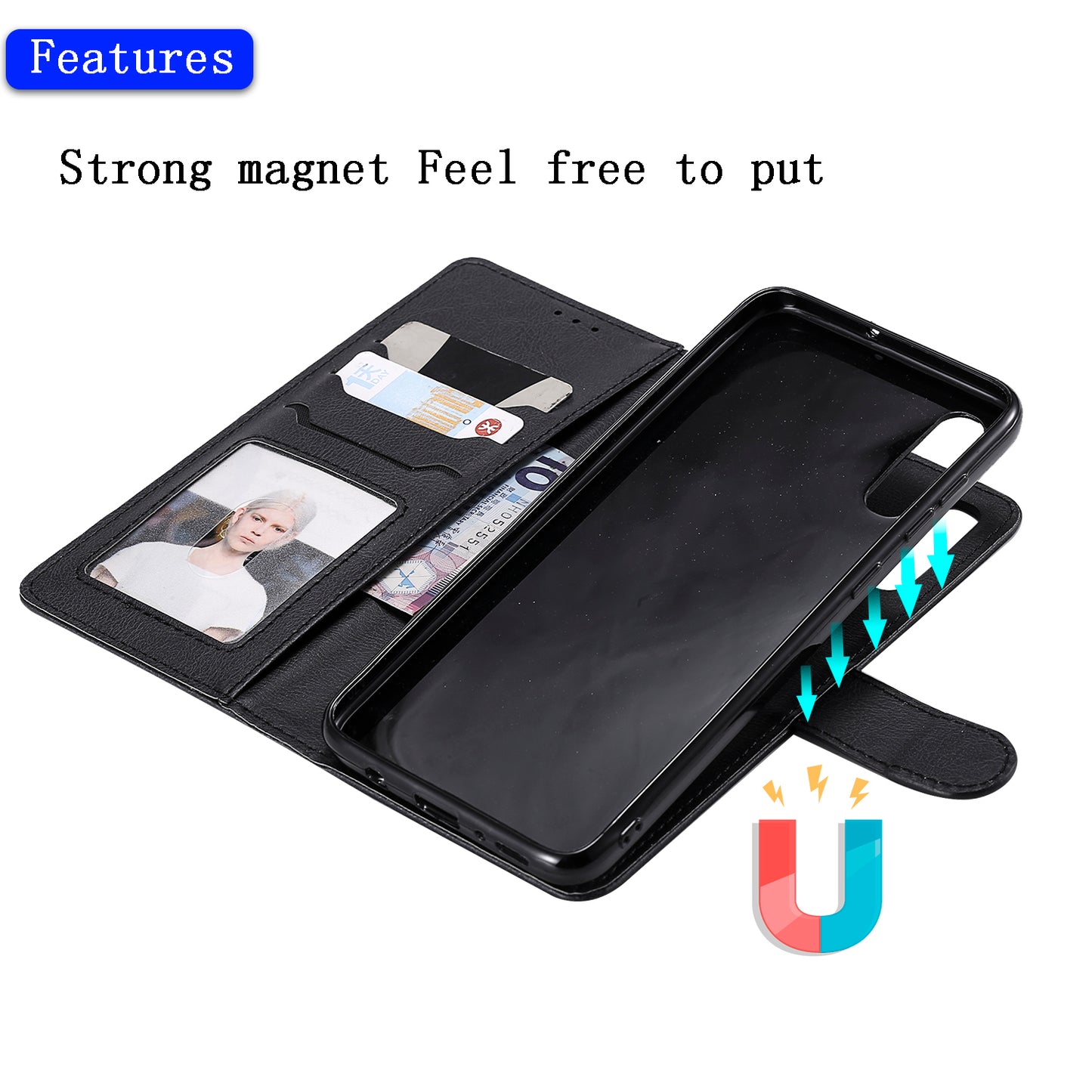 For Samsung Galaxy A50  /  A50s  /  A30s KT Leather Series-3 Detachable 2-in-1 Phone Case PU Leather Stand Wallet Cover with Strap