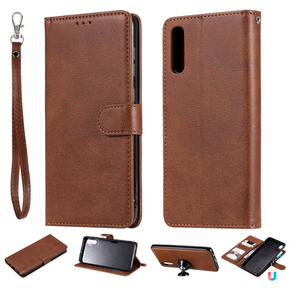 For Samsung Galaxy A50  /  A50s  /  A30s KT Leather Series-3 Detachable 2-in-1 Phone Case PU Leather Stand Wallet Cover with Strap