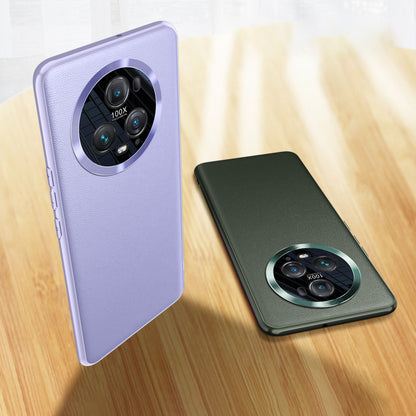 For Honor Magic5 Pro Metal Lens Design Camera Protection Phone Case PU Leather Coated TPU+PC Anti-Scratch Cover (2nd Gen)