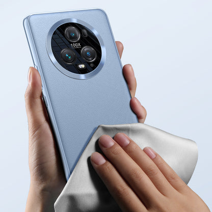 For Honor Magic5 Pro Metal Lens Design Camera Protection Phone Case PU Leather Coated TPU+PC Anti-Scratch Cover (2nd Gen)