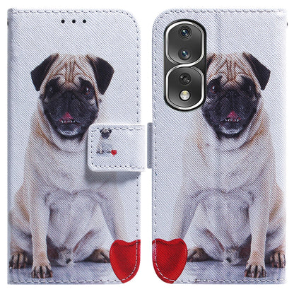 Pattern Printing Cover for Honor 80 Pro 5G , Magnetic Clasp PU Leather Wallet Stand Phone Case with Strap