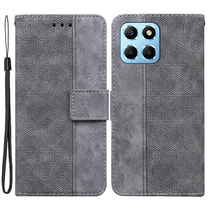 For Honor X8 5G Anti-Scratch Imprinted Leather Phone Case Phone Wallet Stand Cover