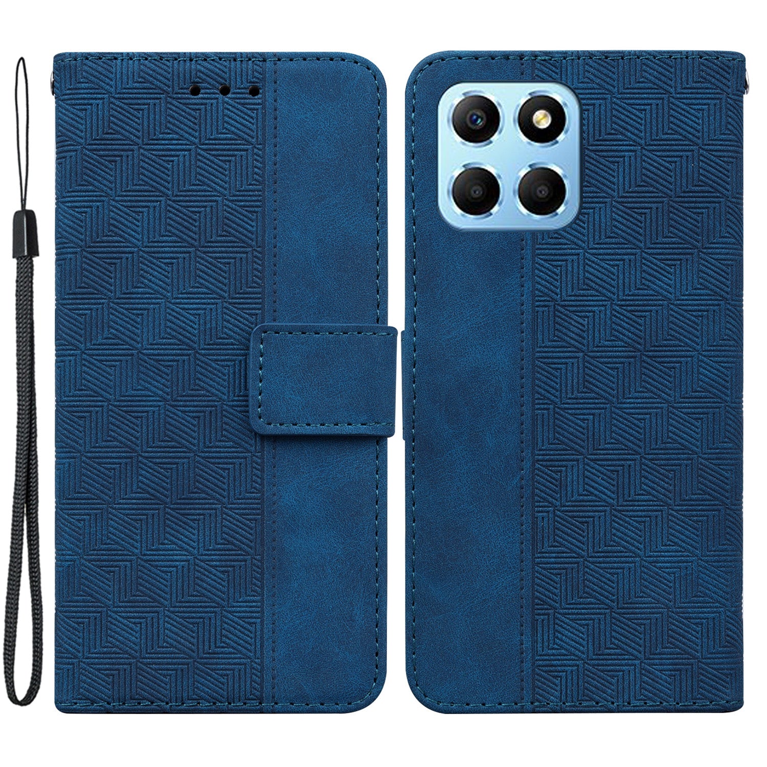 For Honor X8 5G Anti-Scratch Imprinted Leather Phone Case Phone Wallet Stand Cover