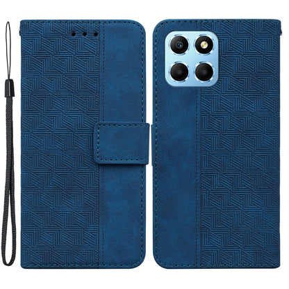 For Honor X8 5G Anti-Scratch Imprinted Leather Phone Case Phone Wallet Stand Cover