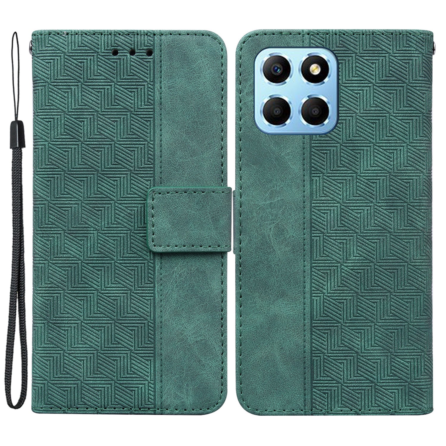 For Honor X8 5G Anti-Scratch Imprinted Leather Phone Case Phone Wallet Stand Cover