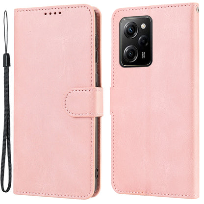 For Xiaomi Redmi Note 12 Pro 5G / Note 12 Pro Speed 5G / Poco X5 Pro 5G PU Leather Stand Wallet Cover with Strap
