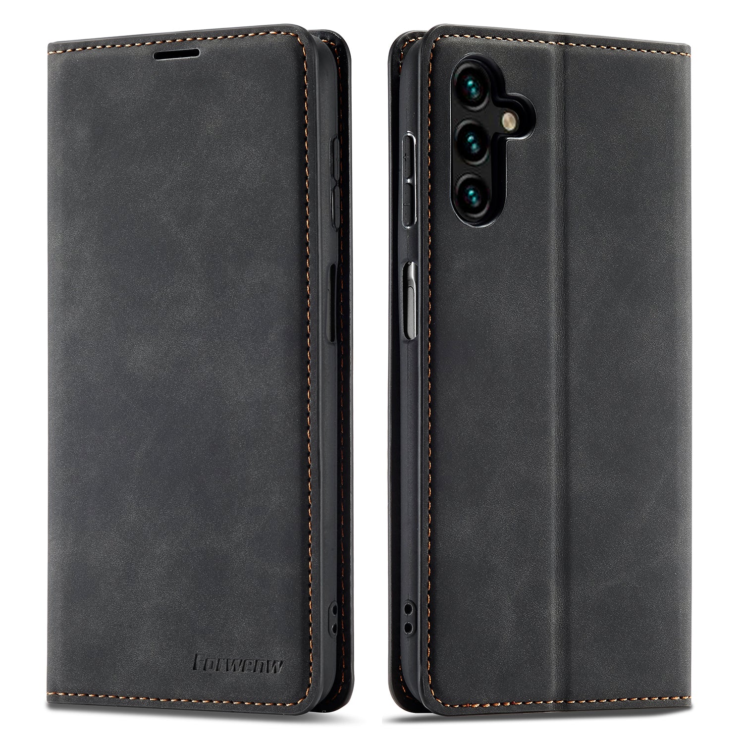 FORWENW Fantasy Series for Samsung Galaxy A54 5G Skin-touch Leather Phone Cover Anti-drop Stand Wallet Case