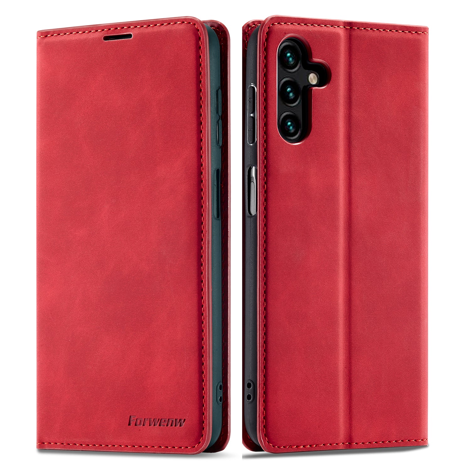 FORWENW Fantasy Series for Samsung Galaxy A54 5G Skin-touch Leather Phone Cover Anti-drop Stand Wallet Case