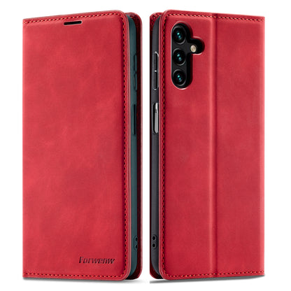 FORWENW Fantasy Series for Samsung Galaxy A54 5G Skin-touch Leather Phone Cover Anti-drop Stand Wallet Case
