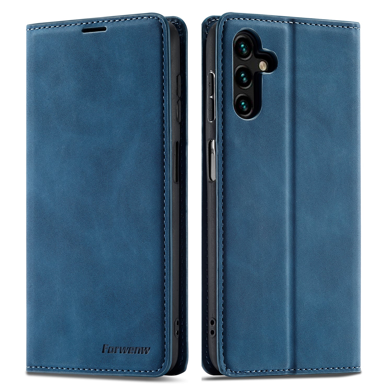 FORWENW Fantasy Series for Samsung Galaxy A54 5G Skin-touch Leather Phone Cover Anti-drop Stand Wallet Case