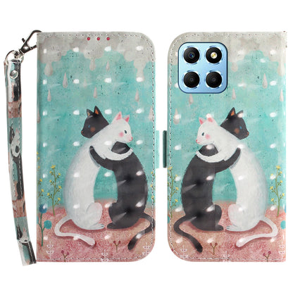 PU Leather Case for Honor X8 5G Protective Shell Wallet Phone Flip Cover with Strap